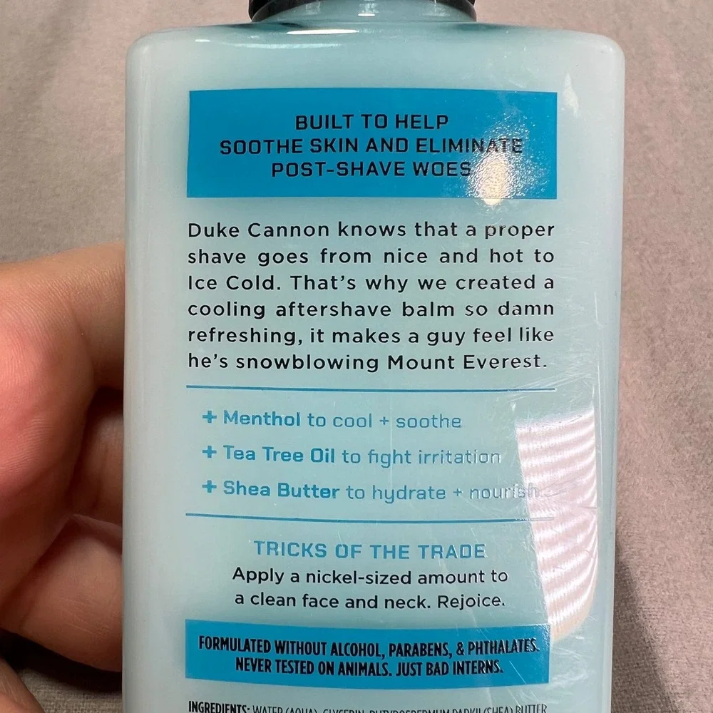 Duke Cannon Ice Cold Aftershave Menthol Shea Butter Alcohol Free 6oz 5 Packs